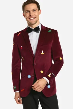 Online OppoSuits Christmas - X-Mas Icons - Deep Burgundy